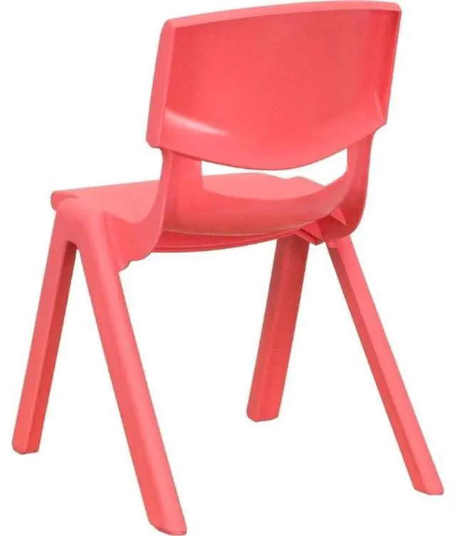 Alt view image 19 of 20 - 2 Pack Red Plastic Stackable School Chair with 12" Seat Height