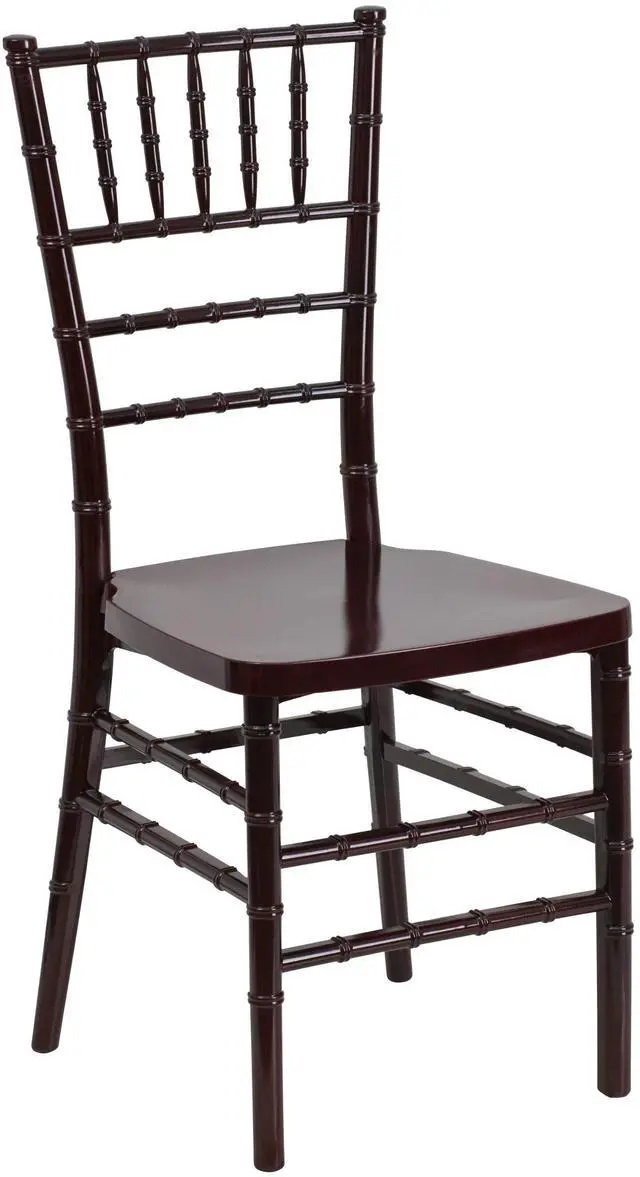 Main image of HERCULES PREMIUM Series Mahogany Resin Stacking Chiavari Chair