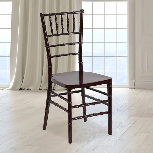 Alt view image 2 of 7 - HERCULES PREMIUM Series Mahogany Resin Stacking Chiavari Chair