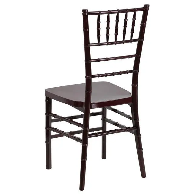 Alt view image 5 of 7 - HERCULES PREMIUM Series Mahogany Resin Stacking Chiavari Chair
