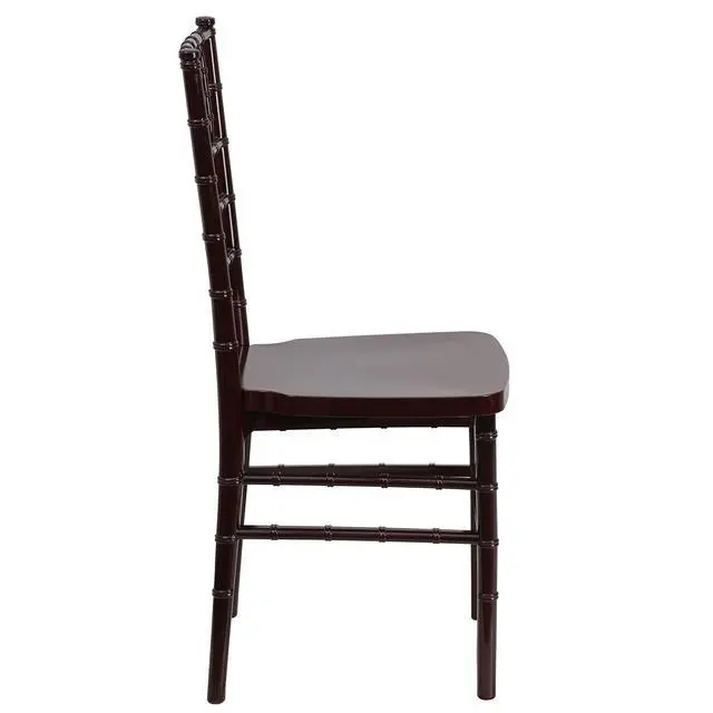 Alt view image 6 of 7 - HERCULES PREMIUM Series Mahogany Resin Stacking Chiavari Chair