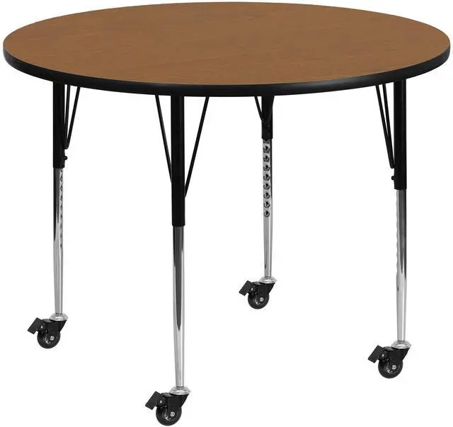 Alt view image 5 of 6 - 48 RND Oak Activity Table