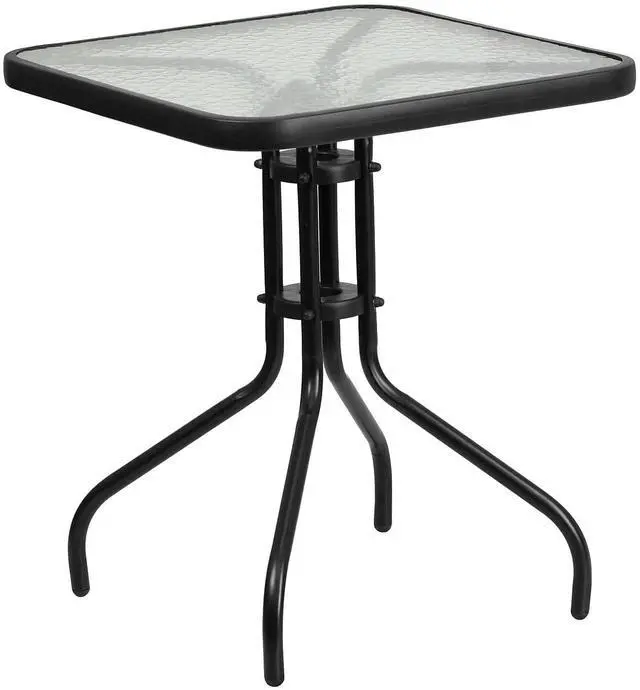 Alt view image 16 of 19 - Flash Furniture Barker Square Tempered Glass Metal Table (TLH073A1)