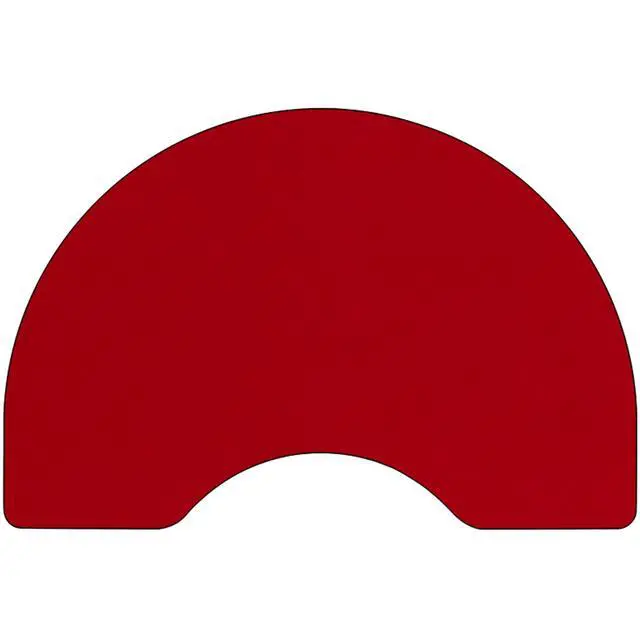 Alt view image 3 of 3 - Wren 48''W x 72''L Kidney Red Thermal Laminate Activity Table - Height Adjustable Short Legs