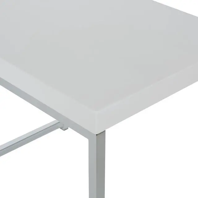 Alt view image 3 of 3 - AVENUESIX OSP Home Furnishings Wall Street End Table with Chrome Base, White