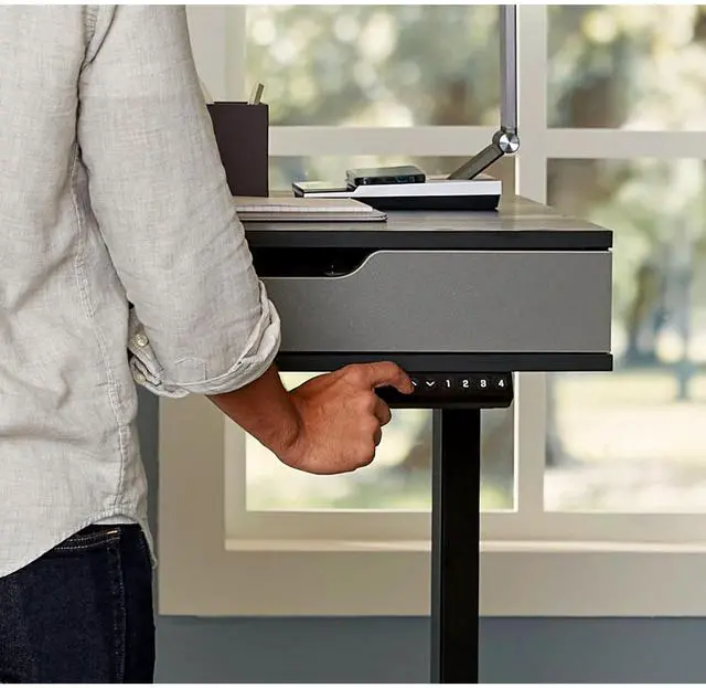 Alt view image 5 of 7 - Realspace® Smart Electric 48"W Height-Adjustable Standing Desk, Black/Gray