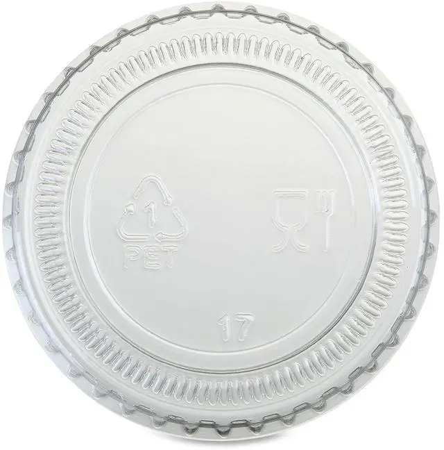 Alt view image 4 of 5 - Genuine Joe Portion Cup Lids 1oz. 50BG/CT Clear 19061