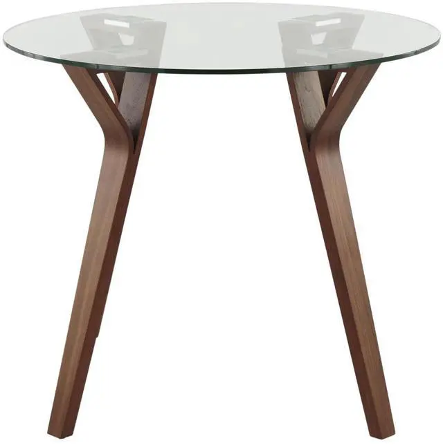 Alt view image 2 of 7 - LumiSource Folia Round Dinette, Dining Height Table, Square Dinette Table, Small Dining Table for 4, Kitchen Table