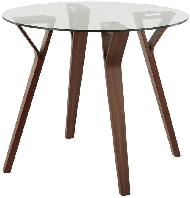 Alt view image 3 of 7 - LumiSource Folia Round Dinette, Dining Height Table, Square Dinette Table, Small Dining Table for 4, Kitchen Table