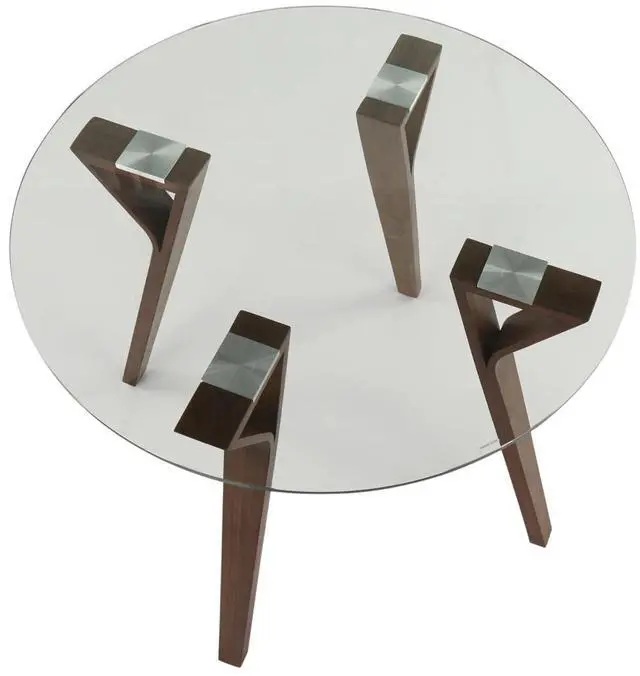 Alt view image 4 of 7 - LumiSource Folia Round Dinette, Dining Height Table, Square Dinette Table, Small Dining Table for 4, Kitchen Table