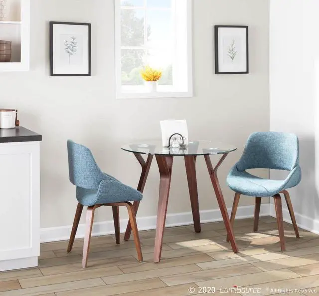 Alt view image 6 of 7 - LumiSource Folia Round Dinette, Dining Height Table, Square Dinette Table, Small Dining Table for 4, Kitchen Table