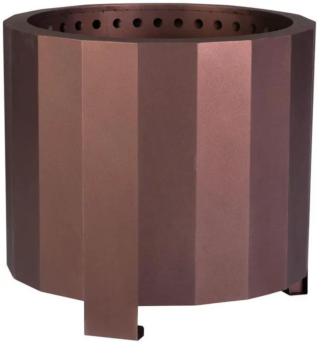 Alt view image 14 of 20 - Titus Commercial Grade 19.5 inch Smokeless Outdoor Firepit, Natural Wood Burning Portable Fire Pit With Waterproof Cover, Bronze