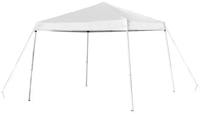 Alt view image 15 of 20 - 8'x8' White Outdoor Pop Up Event Slanted Leg Canopy Tent with Carry Bag