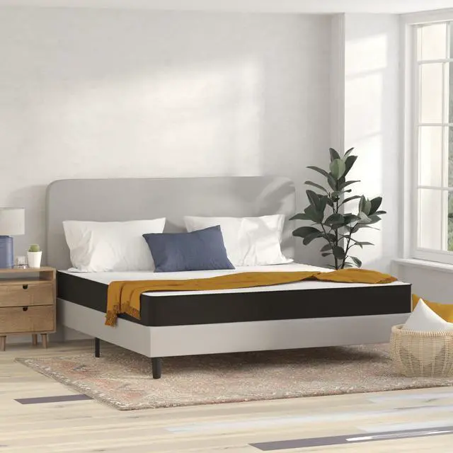 Alt view image 13 of 19 - Flash Furniture Capri Comfortable Sleep 8" Foam and Innerspring Hybrid Mattress King (CLE238BK)