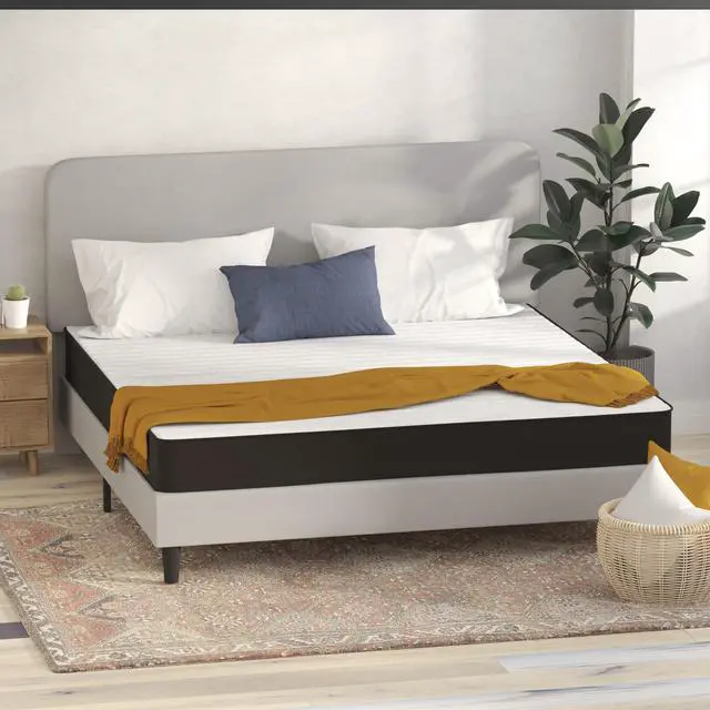 Alt view image 16 of 19 - Flash Furniture Capri Comfortable Sleep 8" Foam and Innerspring Hybrid Mattress King (CLE238BK)