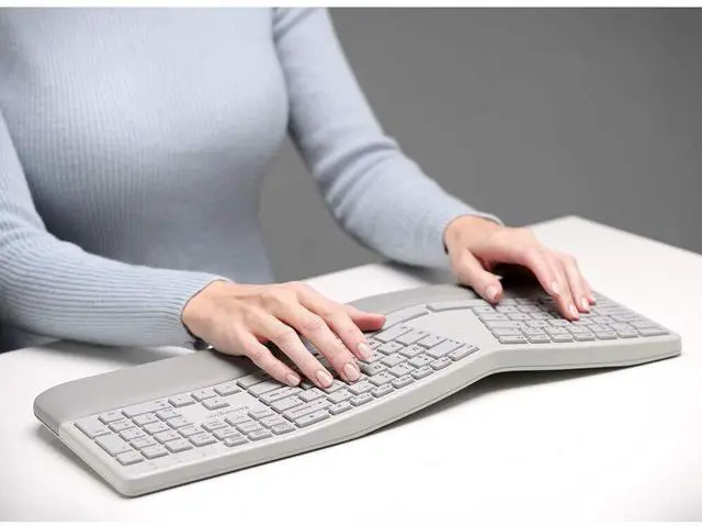 Alt view image 15 of 20 - Kensington Pro Fit K75407US Gray 2.4 GHz and Bluetooth Ergonomic Keyboard and Mouse