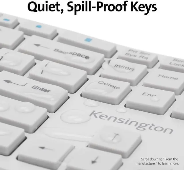 Alt view image 19 of 20 - Kensington Pro Fit K75407US Gray 2.4 GHz and Bluetooth Ergonomic Keyboard and Mouse