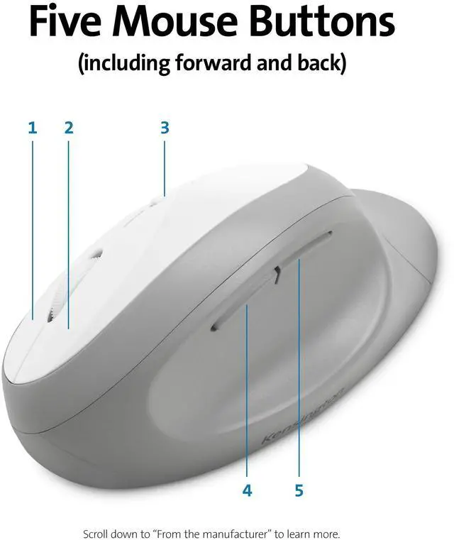 Alt view image 20 of 20 - Kensington Pro Fit K75407US Gray 2.4 GHz and Bluetooth Ergonomic Keyboard and Mouse
