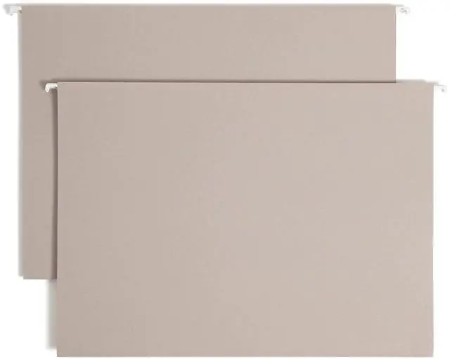 Main image of Smead TUFF Extra Capacity Box Bottom Hanging Folder, 3" Expansion, 1/3-Cut Easy Slide Tab, Legal Size, Steel Gray, 18 per Box (64341)