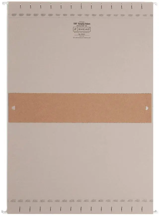 Alt view image 2 of 8 - Smead TUFF Extra Capacity Box Bottom Hanging Folder, 3" Expansion, 1/3-Cut Easy Slide Tab, Legal Size, Steel Gray, 18 per Box (64341)