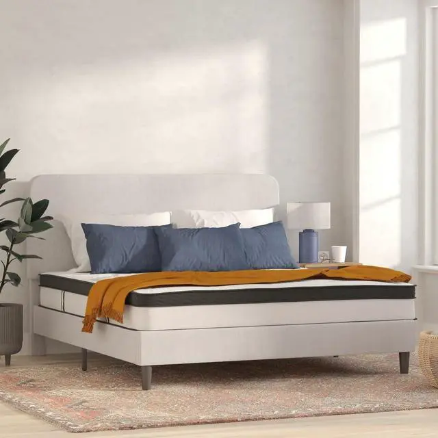 Alt view image 11 of 17 - Capri Comfortable Sleep 10 Inch CertiPUR-US Certified Hybrid Pocket Spring Mattress, King Mattress in a Box