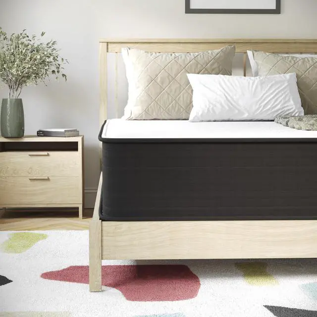 Alt view image 10 of 14 - Flash Furniture Dream 12 Inch High Density Foam and Pocket Spring Mattress Queen (DRE230PRQ12GY)