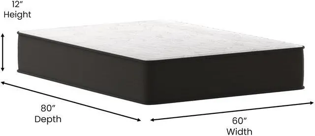 Alt view image 14 of 14 - Flash Furniture Dream 12 Inch High Density Foam and Pocket Spring Mattress Queen (DRE230PRQ12GY)