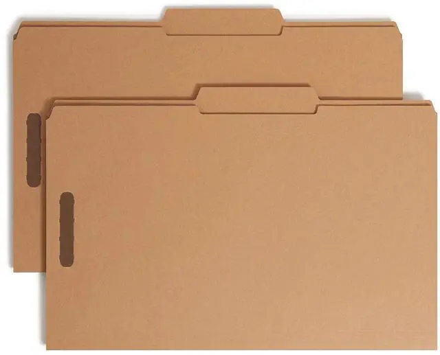 Main image of Fastener File Folder, 2 Fasteners, Reinforced 2/5-Cut Tab Right of Center Position, Guide Height, Legal Size, Kraft, 50 per Box (19880)