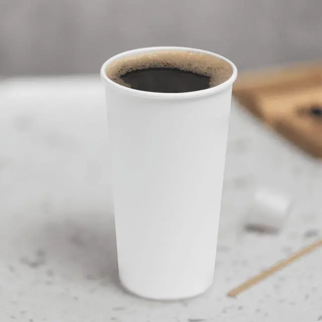 Main image of Karat 20 oz Paper Hot Coffee Cups [600 ct] White Disposable Cup for Hot/ Cold Drinks and Beverages, 90mm (C-K520W)