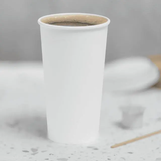 Alt view image 3 of 7 - Karat 20 oz Paper Hot Coffee Cups [600 ct] White Disposable Cup for Hot/ Cold Drinks and Beverages, 90mm (C-K520W)