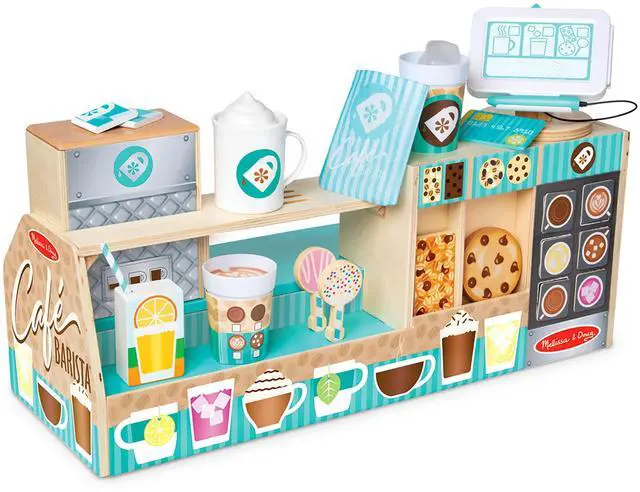 Main image of Melissa & Doug Wooden Café Barista Coffee Shop (35 Pieces) - FSC Certified