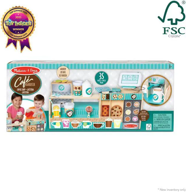 Alt view image 6 of 7 - Melissa & Doug Wooden Café Barista Coffee Shop (35 Pieces) - FSC Certified