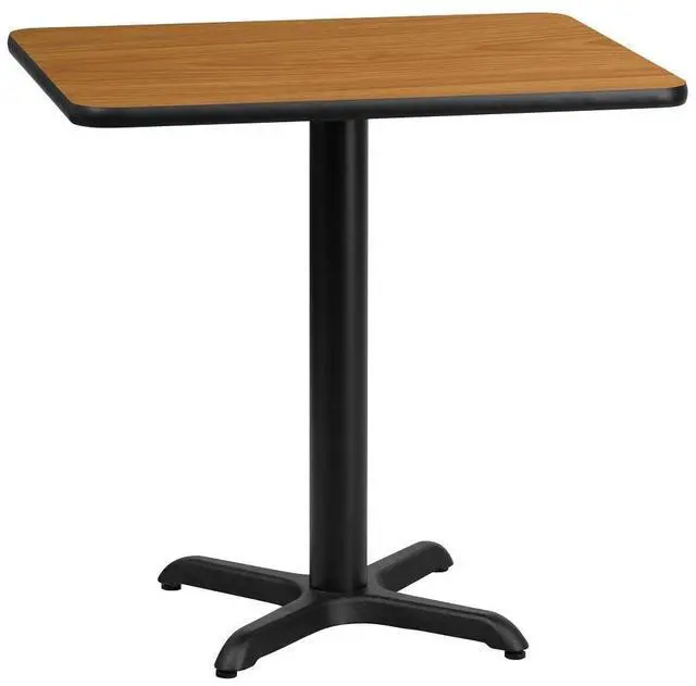 Alt view image 8 of 10 - Flash Furniture 24 by 30" Rectangular Natural Laminate Table Top with 22 by 22" Table Height Base