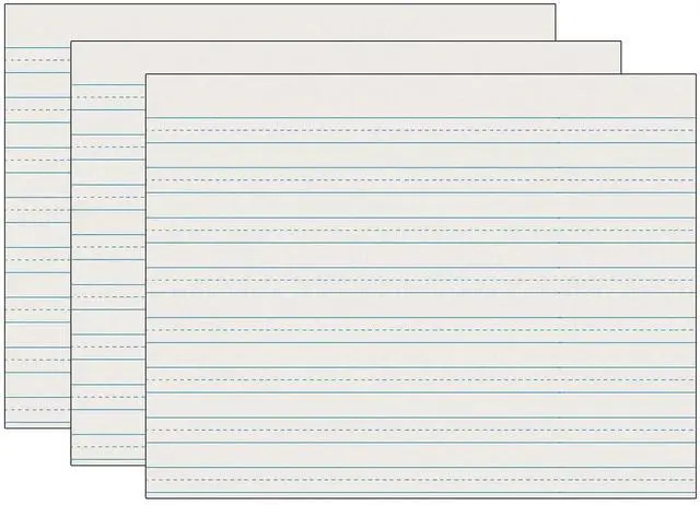 Main image of PACON Newsprint Handwriting Paper, Skip-A-Line, Grade 3, 1/2" x 1/4" x 1/2" Ruled Long,11" x 8-1/2", 500 Sheets Per Pack, 3 Packs