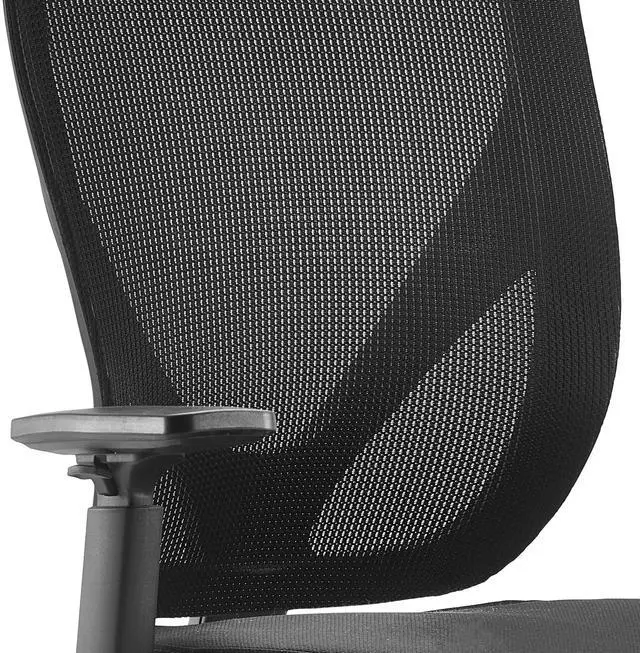Alt view image 7 of 8 - Serta Production, Mesh Office Chair with Nylon Base Adjustable Ergonomic Midback Lumbar Support, Breathable Back, Black