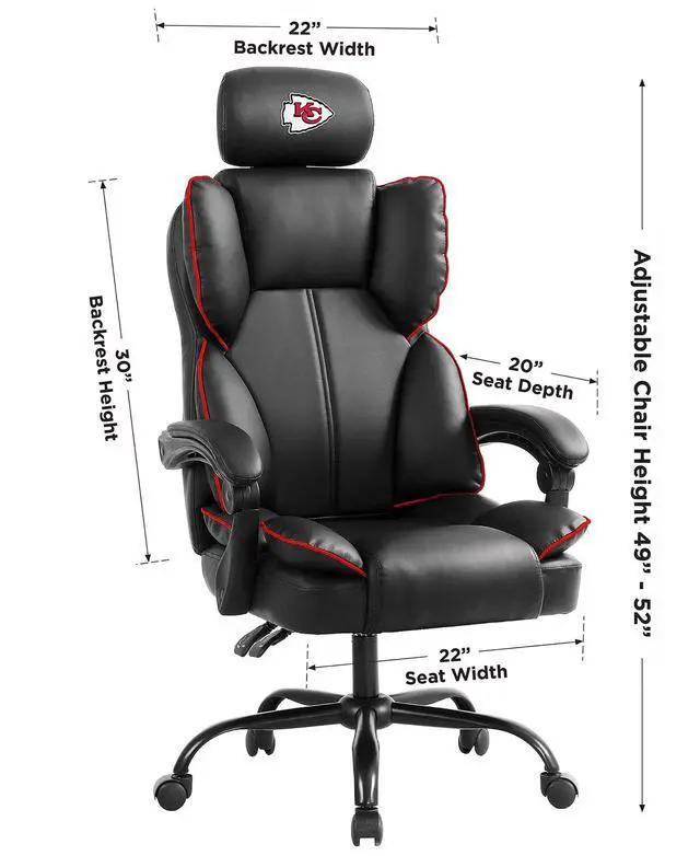 Alt view image 5 of 6 - Imperial Black Kansas City Chiefs Champ Chair