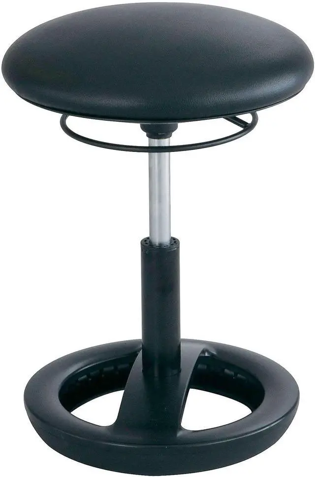 Alt view image 7 of 7 - Twixt Desk Height Ergonomic Stool, 22 1/2" High, Black Vinyl