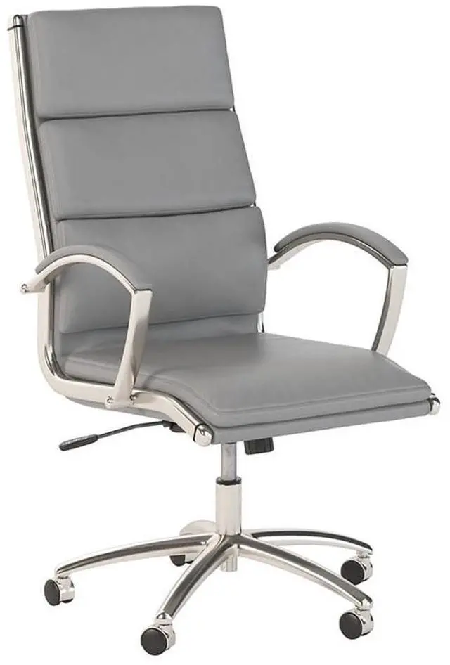 Alt view image 2 of 7 - Bush Business Furniture Modelo High Back Leather Executive Office Chair in Saddle Tan