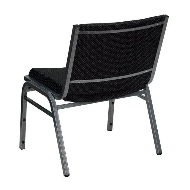 Alt view image 6 of 7 - Big & Tall 1000 lb. Rated Black Fabric Stack Chair | Fabric Upholstery, Durable Construction, Commercial Use, 1000 LBS. Weight Capacity