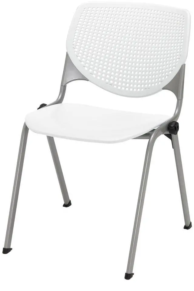 Alt view image 2 of 2 - KFI Seating Kool Series Polypropylene Stack Chair with Perforated Back, White Finish
