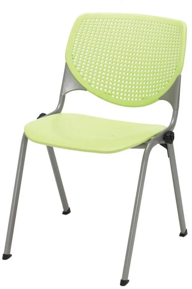 Main image of KFI Seating Kool Series Polypropylene Stack Chair with Perforated Back, Lime Green Finish