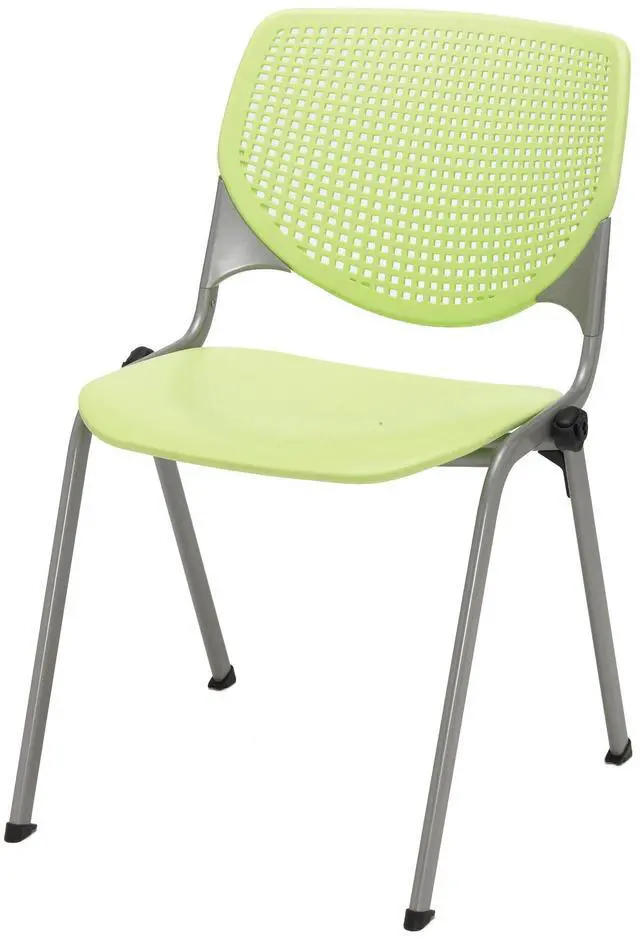 Alt view image 2 of 3 - KFI Seating Kool Series Polypropylene Stack Chair with Perforated Back, Lime Green Finish
