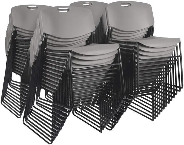 Alt view image 2 of 7 - Regency Zeng Stack Chairs (Set of 50), Grey