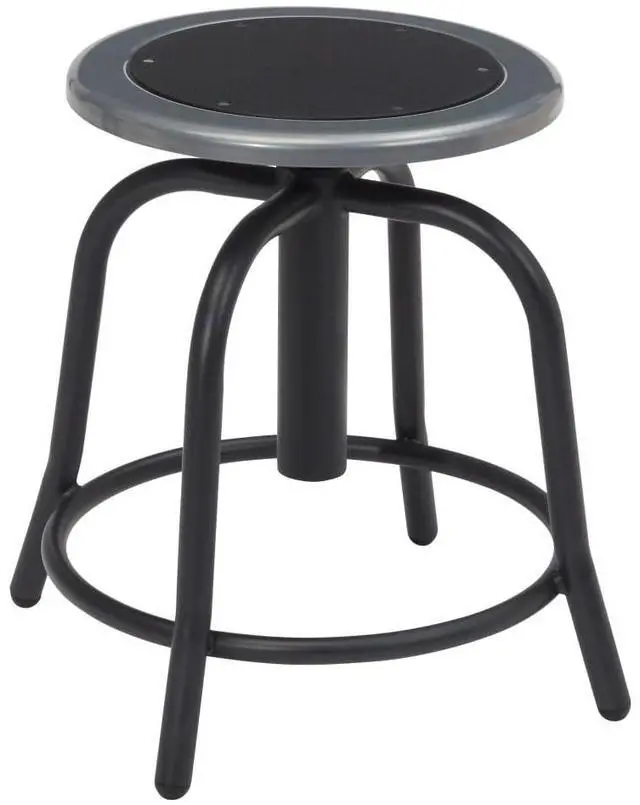 Main image of National Public Seating, 18 - 24 Height Adjust Swivel Stool, Primary Color Black, Included (Qty.) 1, Seating Type Office Stool, Model# 6810-10