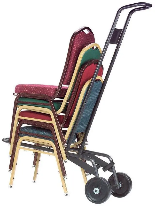 Alt view image 4 of 7 - NPS 9210-BT Vinyl-upholstered Dome Back Stack Chair with Steel Black Sandtex Frame, 300-lb Weight Capacity, 18" Length x 20" Width x 34" Height, Black