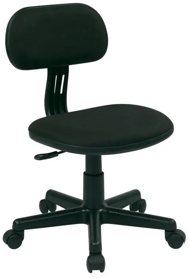 Alt view image 12 of 17 - Black Armless Fabric Office Chair