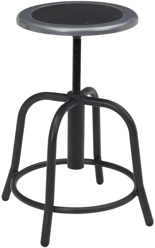 Alt view image 3 of 6 - National Public Seating, 18 - 24 Height Adjust Swivel Stool, Primary Color Black, Included (Qty.) 1, Seating Type Office Stool, Model# 6810-10