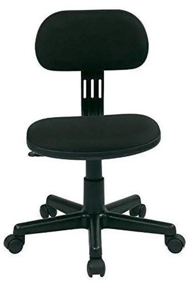 Alt view image 14 of 17 - Black Armless Fabric Office Chair