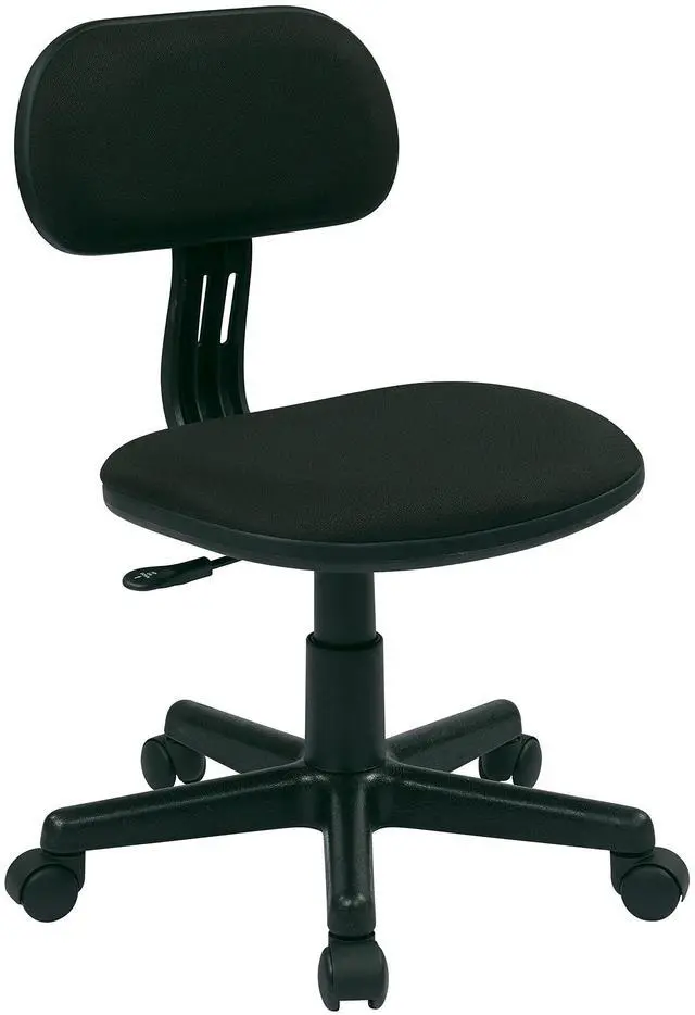 Alt view image 13 of 17 - Black Armless Fabric Office Chair