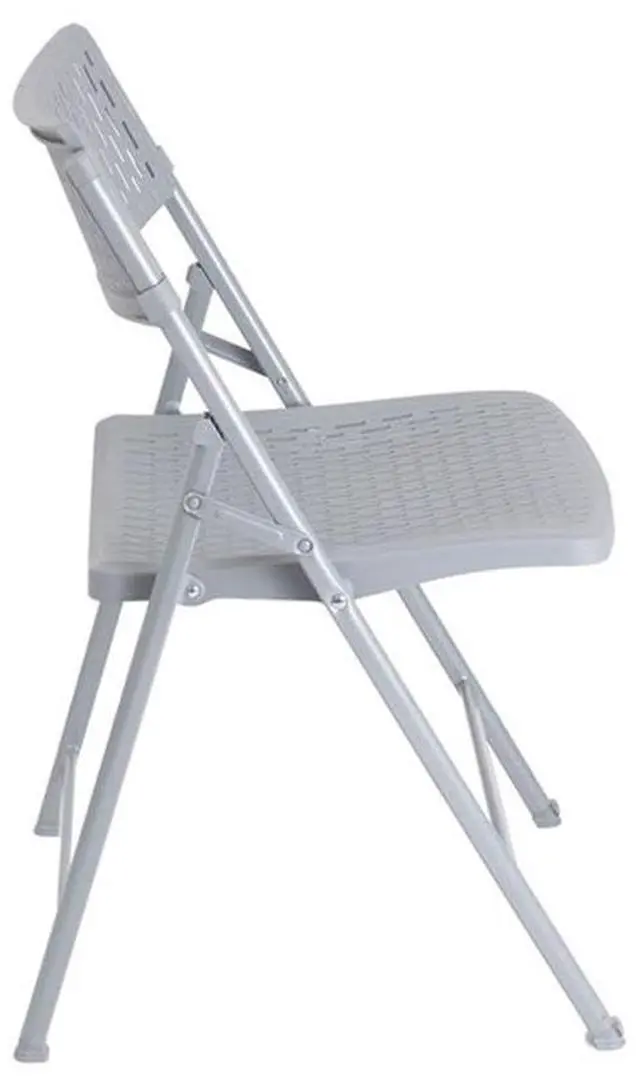 Alt view image 4 of 7 - National Public Seating NPS Airflex Series Premium Polypropylene Folding Chair Platinum 4PK